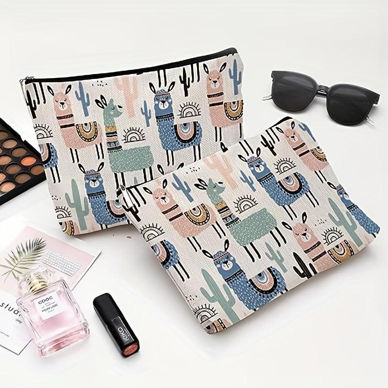 Funny Alpaca Pattern Makeup Bag Waterproof Travel Toiletry Pouch