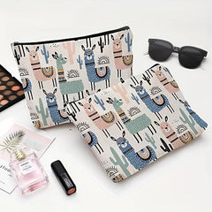 Funny Alpaca Pattern Makeup Bag Waterproof Travel Toiletry Pouch