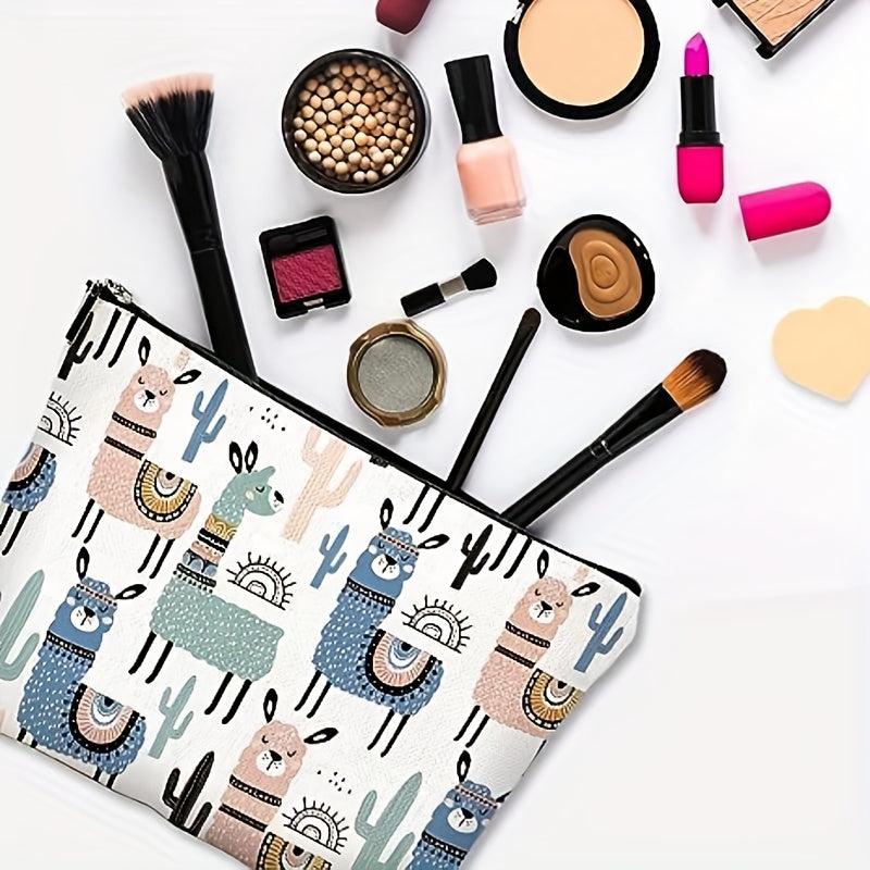 Funny Alpaca Pattern Makeup Bag Waterproof Travel Toiletry Pouch