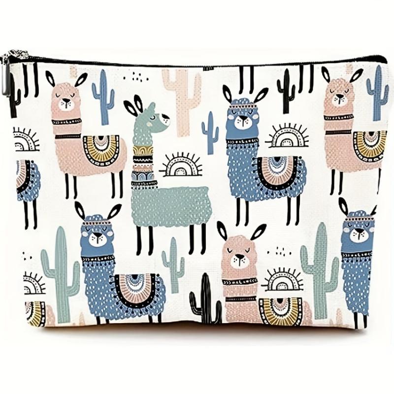 Funny Alpaca Pattern Makeup Bag Waterproof Travel Toiletry Pouch