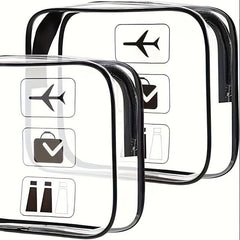 Transparent PVC Toiletry Bag Waterproof Makeup & Skincare Organizer Pouch