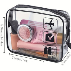 Transparent PVC Toiletry Bag Waterproof Makeup & Skincare Organizer Pouch