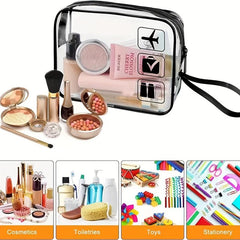 Transparent PVC Toiletry Bag Waterproof Makeup & Skincare Organizer Pouch