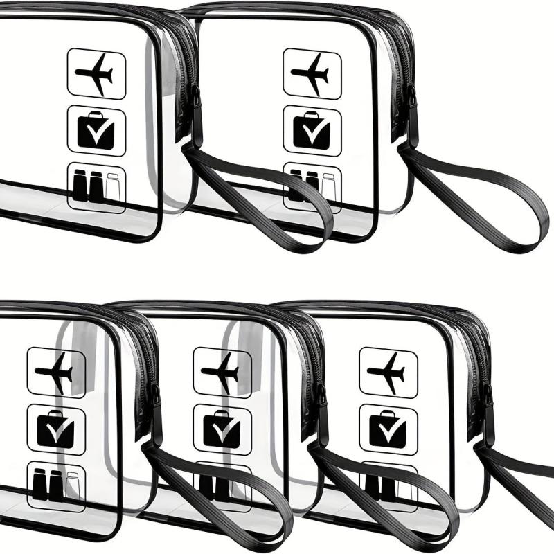Transparent PVC Toiletry Bag Waterproof Makeup & Skincare Organizer Pouch