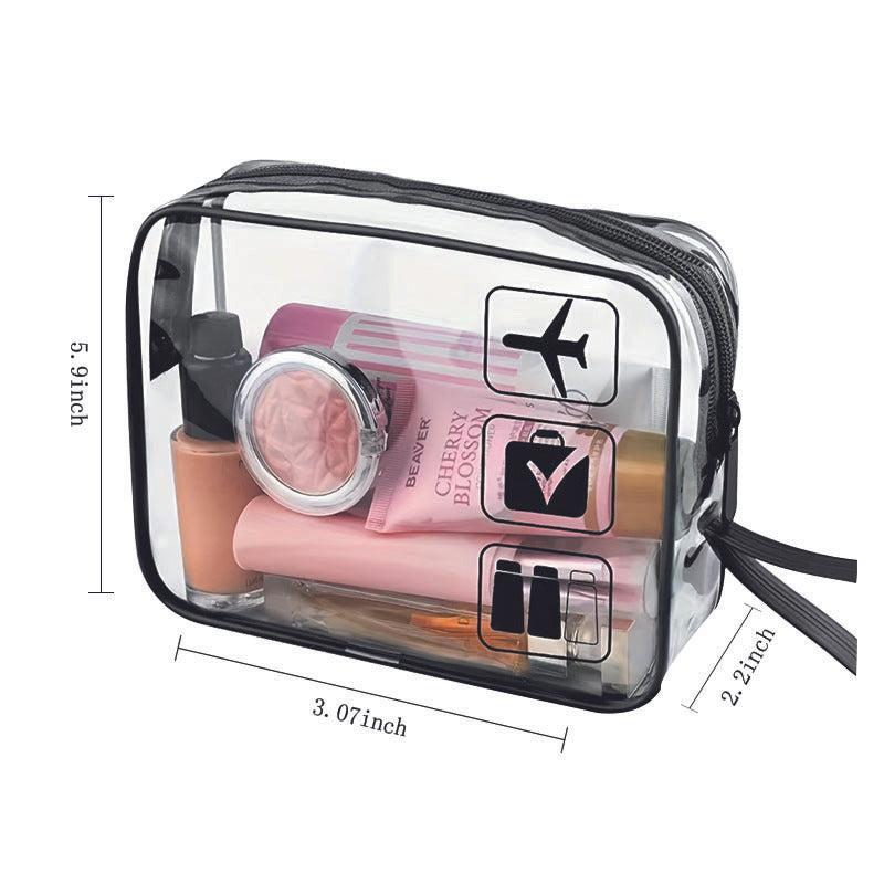 Transparent PVC Toiletry Bag Waterproof Makeup & Skincare Organizer Pouch