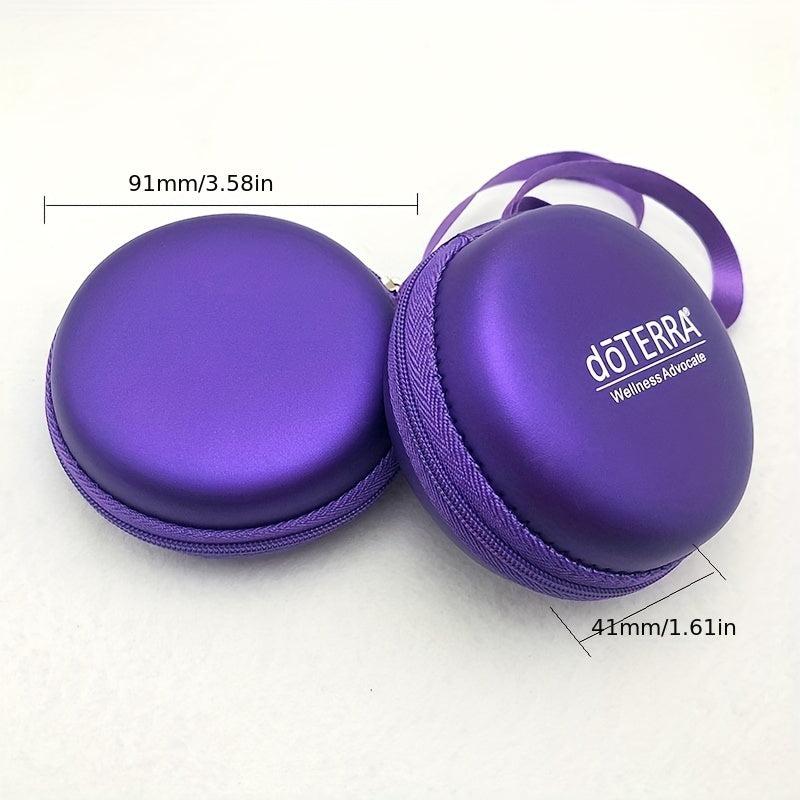 10 Slots Round Essential Storage Bag 1m 2ml Organizer Holder with Zipper & Strap