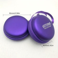 10 Slots Round Essential Storage Bag 1m 2ml Organizer Holder with Zipper & Strap