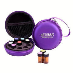 10 Slots Round Essential Storage Bag 1m 2ml Organizer Holder with Zipper & Strap