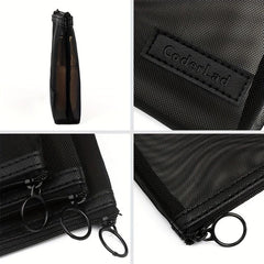 Roomy Mesh Makeup Bag with Zipper for Travel & Toiletry Organization
