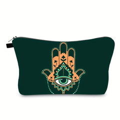 Evil Eye Cosmetic Bag Makeup Storage Toiletry Organizer Zippered Handbag