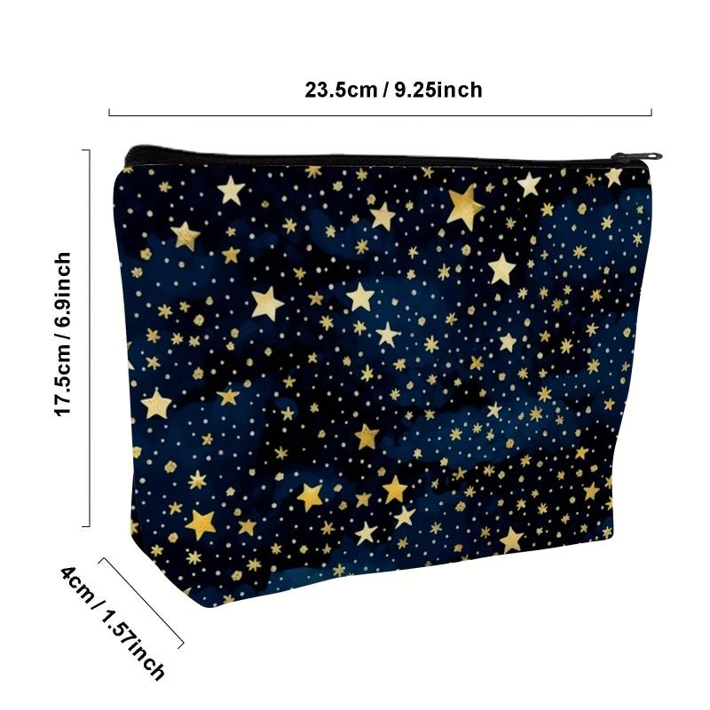 Starry Makeup Pouch Clutch Cosmetic Bag for Girls and Women