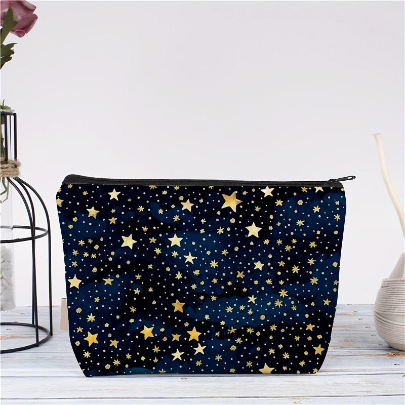 Starry Makeup Pouch Clutch Cosmetic Bag for Girls and Women