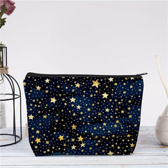 Starry Makeup Pouch Clutch Cosmetic Bag for Girls and Women