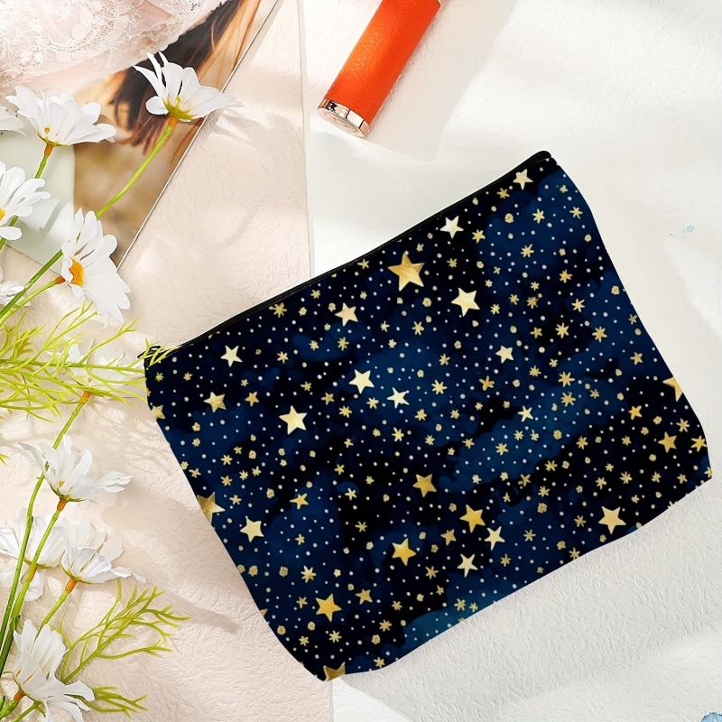 Starry Makeup Pouch Clutch Cosmetic Bag for Girls and Women