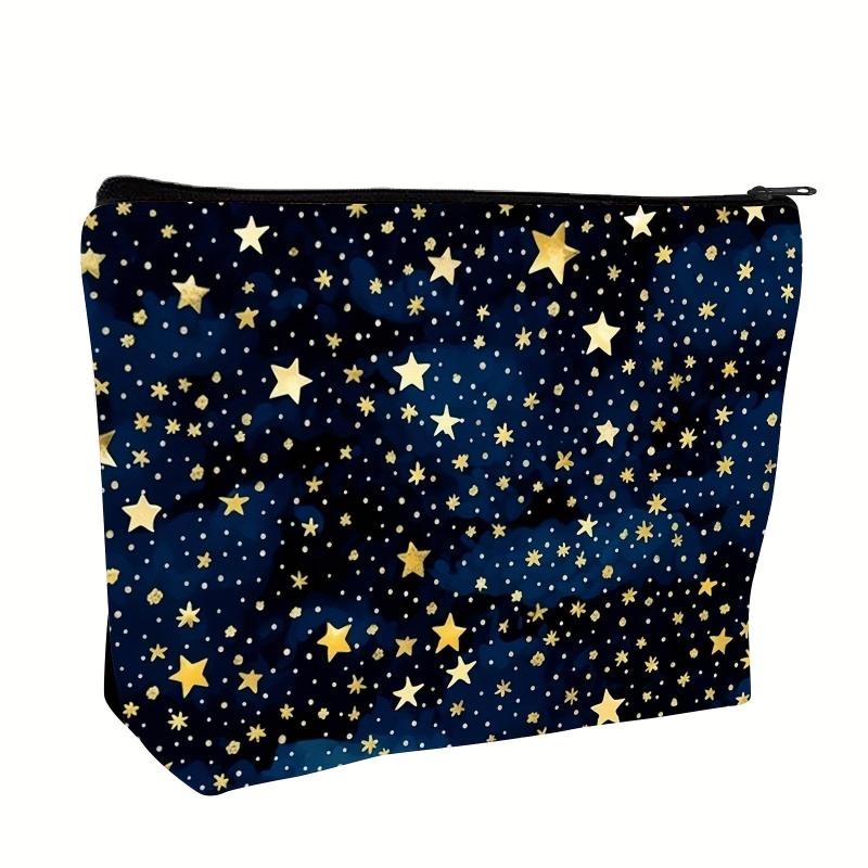 Starry Makeup Pouch Clutch Cosmetic Bag for Girls and Women