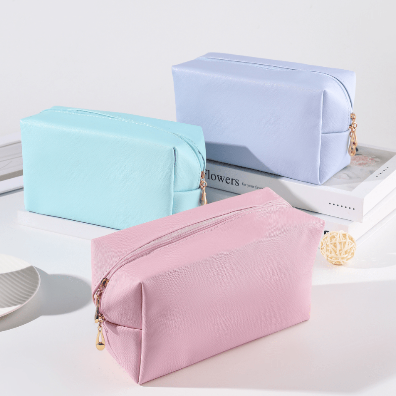 Stylish PU Leather Toiletry Bag for Women Perfect Travel Makeup Pouch