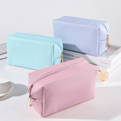 Stylish PU Leather Toiletry Bag for Women Perfect Travel Makeup Pouch