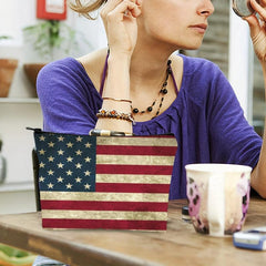 4th of July Patriotic Flag Print Makeup Bag Organizer