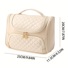 Large Hanging Travel Toiletry Bag Organizer with Hook and Zipper Compartments