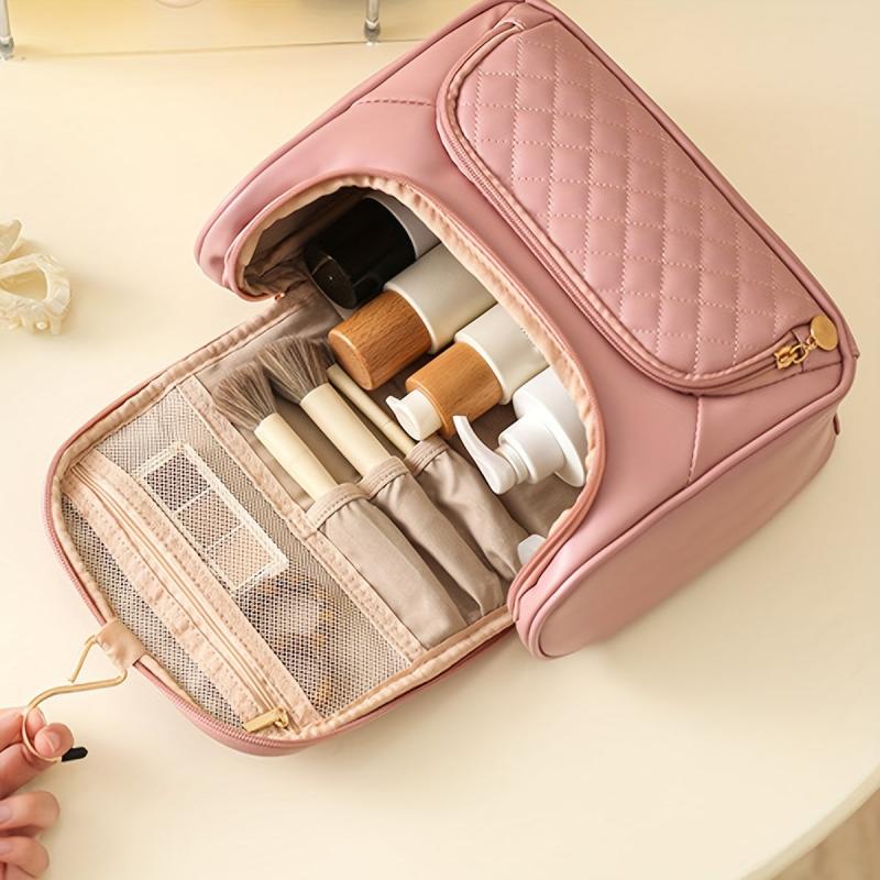 Large Hanging Travel Toiletry Bag Organizer with Hook and Zipper Compartments