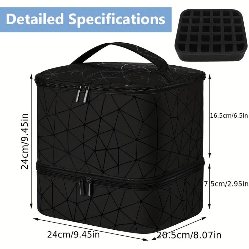 Portable Nail Polish Suitcase Holds 30 Bottles Nail Polish Travel Storage Bag