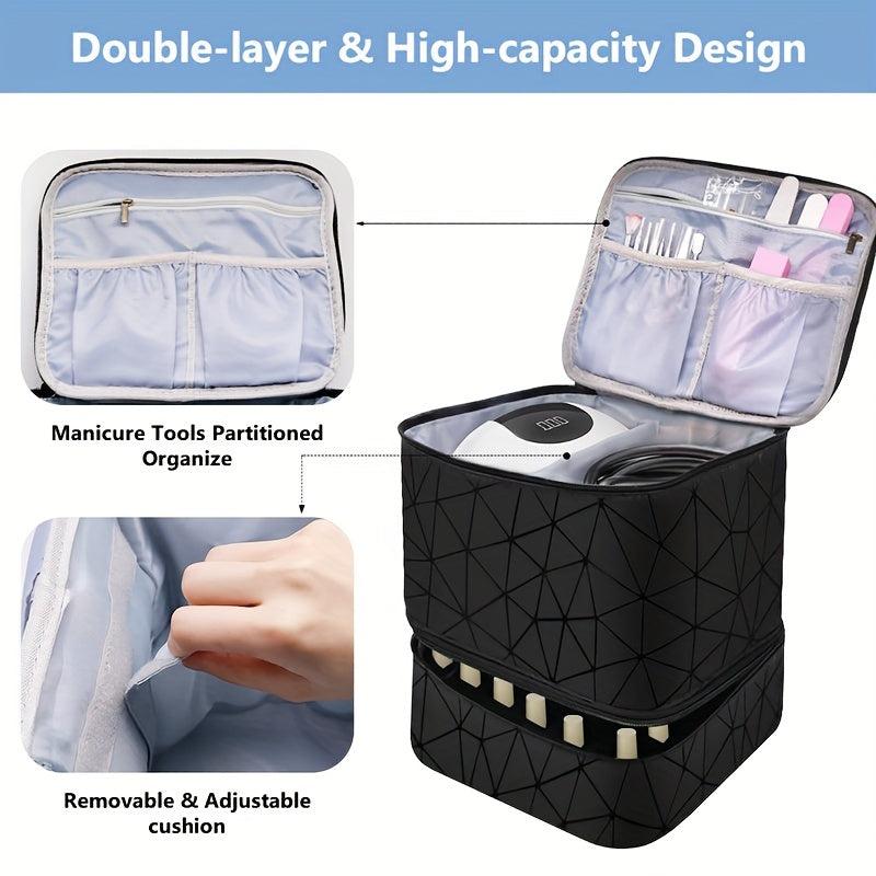 Portable Nail Polish Suitcase Holds 30 Bottles Nail Polish Travel Storage Bag