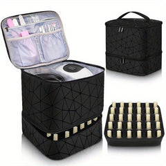 Portable Nail Polish Suitcase Holds 30 Bottles Nail Polish Travel Storage Bag