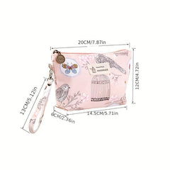 Floral Printed Makeup Bag Waterproof Travel Wash Bag