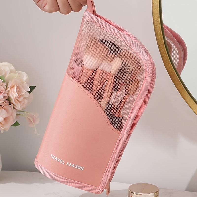 Large Waterproof Cosmetic Bag Portable Makeup Brush Organizer