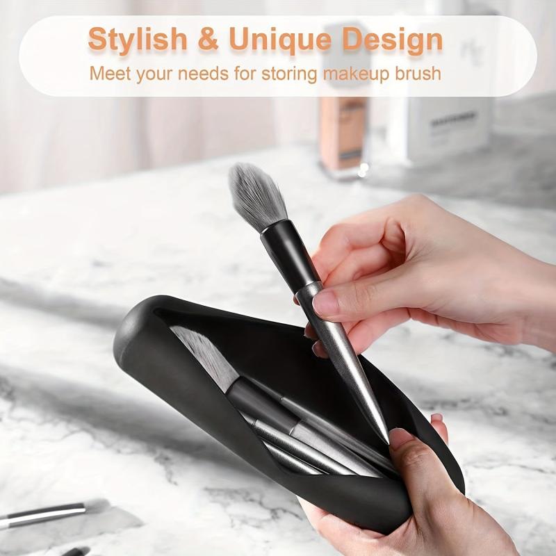 Silicone Makeup Brush Travel Case Portable Cosmetic Bag