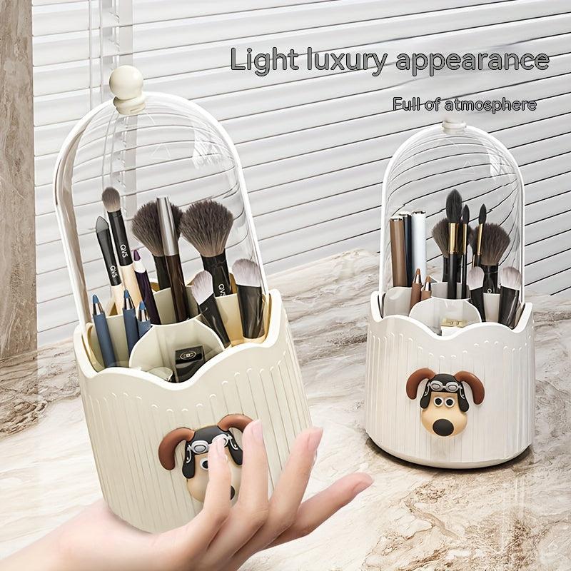 360 Rotating Makeup Brush Holder Organizer
