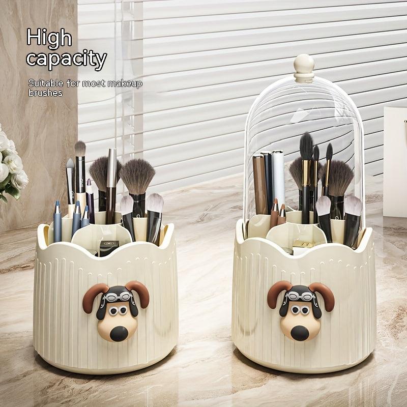 360 Rotating Makeup Brush Holder Organizer