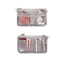 Gray Organizer Insert For Purse Handbag Tote Bag In Bag Inside Shaper Divider