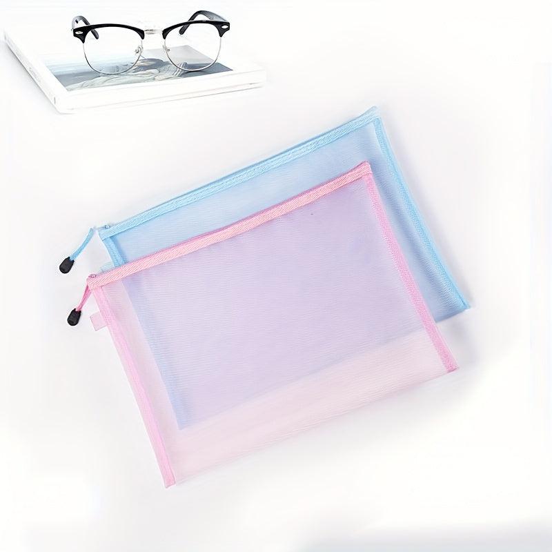 Nylon Mesh Pouch Cosmetic Bag Makeup Pencil Case Travel Bag