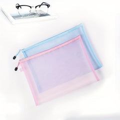Nylon Mesh Pouch Cosmetic Bag Makeup Pencil Case Travel Bag