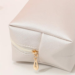 Square Makeup Bag with Zipper for Travel and Organization