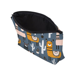 Alpaca Cactus Print Cosmetic Bag for Women - Makeup Bag Travel Toiletry Bag