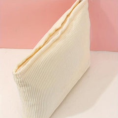 Solid Corduroy Makeup Bag for Traveling
