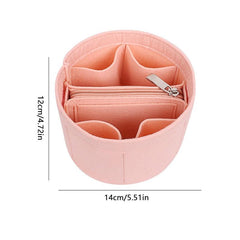 Women Bucket Bag Felt Compartment Liner Bag Makeup Brush Cosmetic Storage