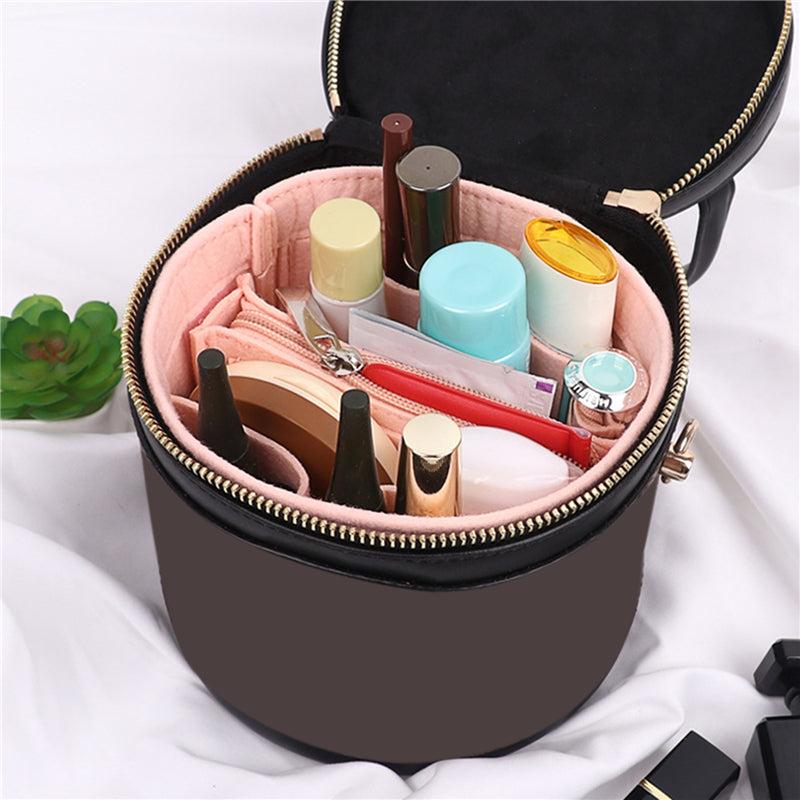 Women Bucket Bag Felt Compartment Liner Bag Makeup Brush Cosmetic Storage