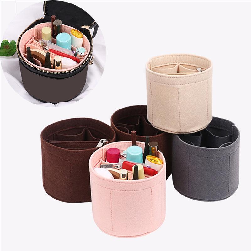 Women Bucket Bag Felt Compartment Liner Bag Makeup Brush Cosmetic Storage