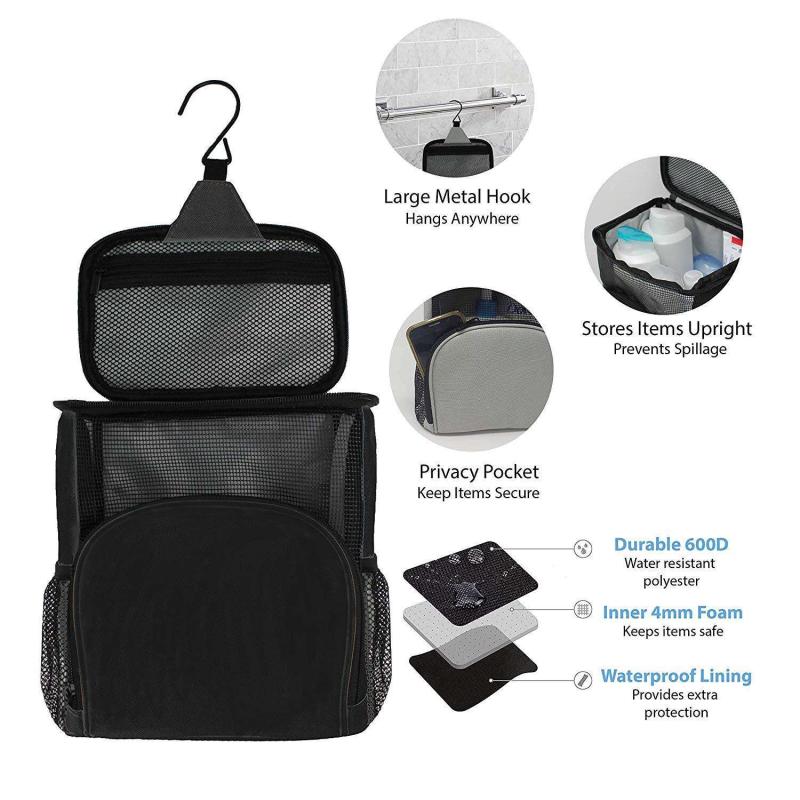 Women's Hanging Toiletry Bag Portable Travel Organizer with Hook