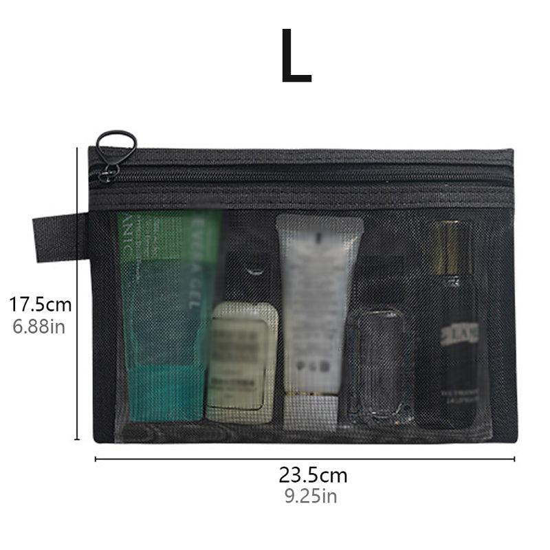 Mesh Pouch Make Up Bag Cosmetic Organizer Pouch Zipper Daily Travel