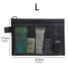 Mesh Pouch Make Up Bag Cosmetic Organizer Pouch Zipper Daily Travel