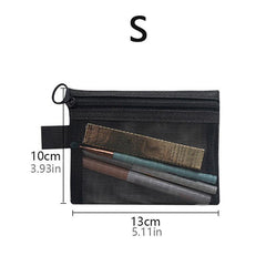 Mesh Pouch Make Up Bag Cosmetic Organizer Pouch Zipper Daily Travel