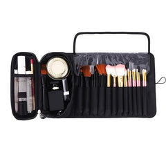 Cosmetic Case Roll Up Makeup Brush Organizer Travel Portable