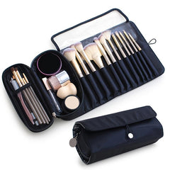 Cosmetic Case Roll Up Makeup Brush Organizer Travel Portable