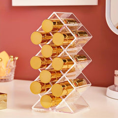 Acrylic Lipstick Holder Organizer 10 Spaces Fish Shape Lip Gloss Storage Stand