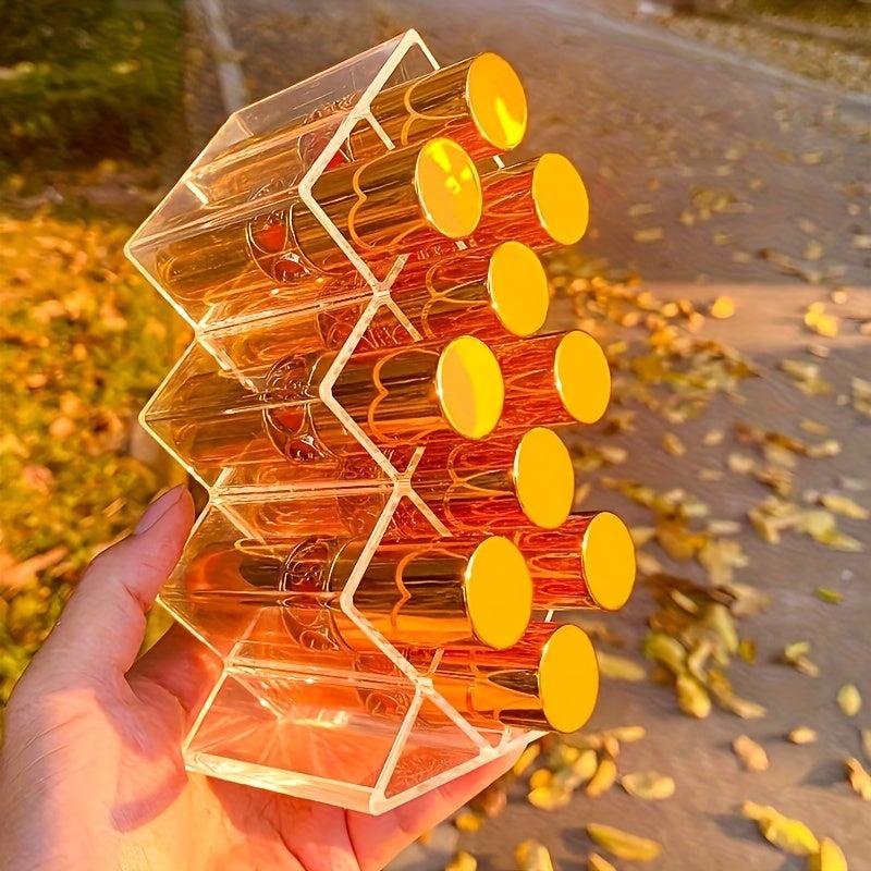 Acrylic Lipstick Holder Organizer 10 Spaces Fish Shape Lip Gloss Storage Stand