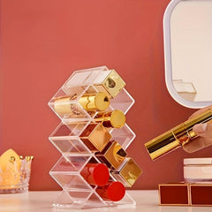 Acrylic Lipstick Holder Organizer 10 Spaces Fish Shape Lip Gloss Storage Stand